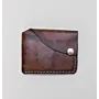 Artisan-Made Distressed Brown Snap Wallet with Hand-Finished Details