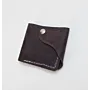 Artisan-Made Dark Brown Angled-Flap Wallet with Hand-Finished Details