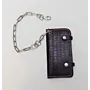 Artisan-Made Croc-Texture Chain Wallet with Hand-Finished Details