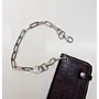 Artisan-Made Croc-Texture Chain Wallet with Hand-Finished Details