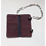Artisan-Made Croc-Texture Chain Wallet with Hand-Finished Details
