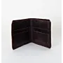 Handcrafted Dark Brown Classic Bifold Wallet with Artisan Character