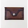 Artisan-Made Brown Envelope Card Wallet with Hand-Finished Details
