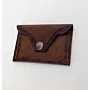 Artisan-Made Brown Envelope Card Wallet with Hand-Finished Details