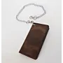 Handcrafted Dark Engraved Chain Biker Wallet with Artisan Character