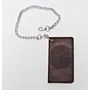 Handcrafted Dark Engraved Chain Biker Wallet with Artisan Character