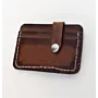 Artisan-Made Compact Brown Strap Wallet with Hand-Finished Details