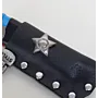 Handcrafted Black Star Studded Lighter Case with Artisan Character