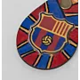 Handcrafted Leather Keychain with Barcelona Football Club Crest