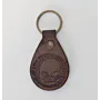 Artisan Natural Leather Keychain with Distinctive Artisan Design