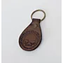 Artisan Natural Leather Keychain with Distinctive Artisan Design