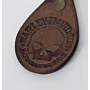 Artisan Natural Leather Keychain with Distinctive Artisan Design