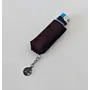 Handcrafted Brown Leather Lighter Case with Hanging Charm