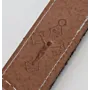Artisan Natural Leather Keychain with Long Embossed Leather Tag