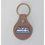 Natural Leather Keychain with Behind Every Great Woman Is Herself