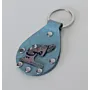 Handmade Natural Leather Keychain with Arabic Mother Lettering