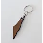 Handmade Natural Leather Keychain with Palestine Map Silhouette