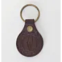 Handcrafted Leather Keychain with Dark Engraved Palestine Map