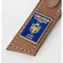 Artisan Natural Leather Keychain with Jordanian Passport Design