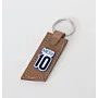 Handmade Leather Keychain with Messi Number 10 Football Jersey