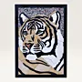 Handmade Tiger Portrait Stone Mosaic Wall Art