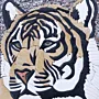 Handmade Tiger Portrait Stone Mosaic Wall Art