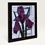 Handmade Purple Iris Square Stone Mosaic Wall Art