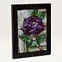 Handmade Deep Purple Rose Stone Mosaic Wall Art