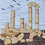 Handmade Amman Citadel Stone Mosaic Wall Art