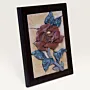 Handmade Rustic Rose Stone Mosaic Wall Art
