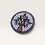 Handmade Round Tree of Life Mosaic with Charcoal Border