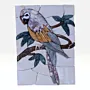Handmade Parrot on Branch Stone Mosaic Wall Art