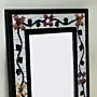 Handmade Floral Border Stone Mosaic Wall Mirror