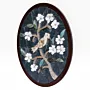 Handmade Bird on Blossom Branch Stone Mosaic Wall Art