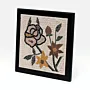 Handmade Floral Line Art Stone Mosaic Wall Art