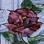 Handmade Dusty Pink Rose Stone Mosaic Wall Art
