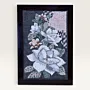 Handmade White Floral Stone Mosaic Wall Art
