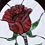 Rich Red Rose Oval Stone Mosaic Wall Art