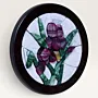 Round Purple Iris Mosaic with Pale White Background