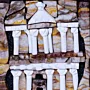 Handmade Petra Treasury Stone Mosaic Wall Art with Multiple Size Options