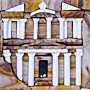 Handmade Petra Treasury Stone Mosaic Wall Art with Multiple Size Options