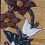 Handmade Floral Vase Stone Mosaic Wall Art