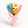 Pastel Crochet Flower Bouquet – 3 Handmade Blooms