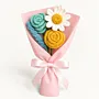 Pastel Crochet Flower Bouquet – 3 Handmade Blooms
