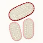 Oval Crochet Table Mat Set – 3 Pieces