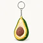 Avocado Crochet Keychain – Handmade Fruit Bag Charm