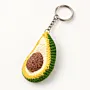 Avocado Crochet Keychain – Handmade Fruit Bag Charm