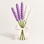 Lavender Crochet Flower Bouquet – 5 Handmade Stems