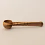 Hand-Carved Olive Wood Mini Spoon with Deep Rounded Bowl
