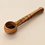 Hand-Carved Olive Wood Mini Spoon with Deep Rounded Bowl
